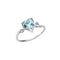 ANELLO ACQUAMARINA FORMA A CUORE CON DIAMANTI DHAA7194