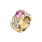 ANELLO CHAIN GOLD WITH PINK STONE AND WHITE CRYSTALS J19AUW28