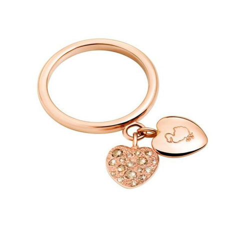 ANELLO CUORI ORO ROSA 9 KT E DIAMANTI BROWN DODO AD2C/9/BR DAB0001100AMDBR9R