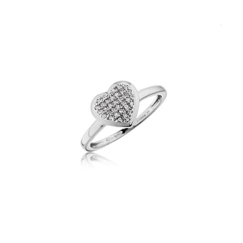 ANELLO DONNA ORO CUORE IN ORO BIANCO E DIAMANTI REF. DFAF6943.010