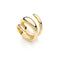 ANELLO DORATO BOMBATO A SPIRALE 2402