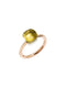 ANELLO NUDO PETIT IN ORO ROSA CON CASTONE IN ORO BIANCO E QUARZO LEMON SFACCETTATO PAB4030O6000000QL