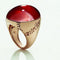 POUR PARLER RING IN 9 KT ROSE GOLD, ORANGE AGATE, MOTHER OF PEARL AND ROCK CRYSTAL C.35767