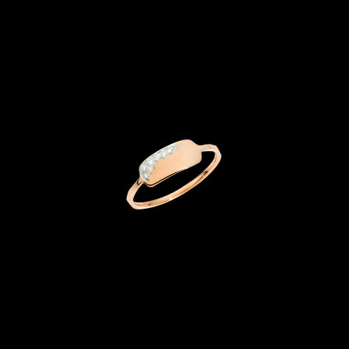 ANELLO PRECIOUS TAG IN ORO ROSA E DIAMANTI ADRET9/B/K