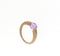 ANELLO QUERIOT IN ORO ROSA SATINATO CON AMETISTA A11O02PAVAVA