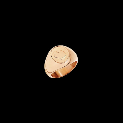 ANELLO SIGILLO IN ORO ROSA ADDO7/9