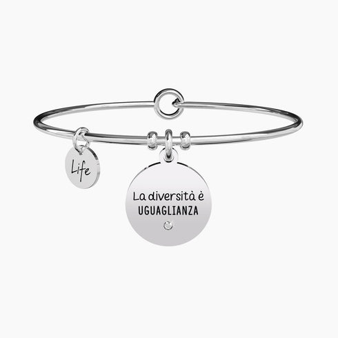 BANGLE CON CIONDOLO LA DIVERSITÀ È UGUAGLIANZA 731900