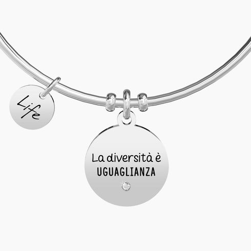 BANGLE CON CIONDOLO LA DIVERSITÀ È UGUAGLIANZA 731900