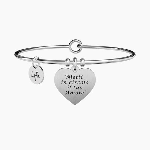 BANGLE CON CIONDOLO METTI IN CIRCOLO IL TUO AMORE 731570