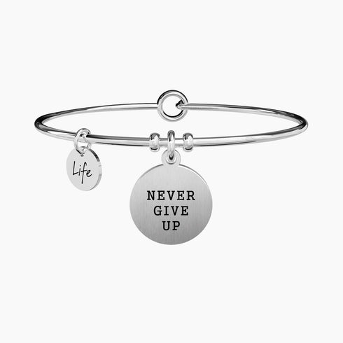 BANGLE CON CIONDOLO NEVER GIVE UP 731156