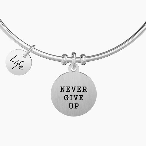BANGLE CON CIONDOLO NEVER GIVE UP 731156