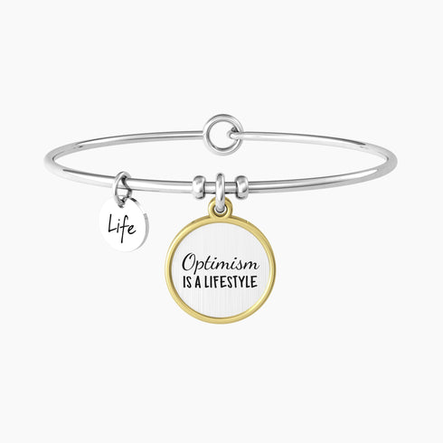 BANGLE CON CIONDOLO OPTIMISM IS A LIFESTYLE 732017