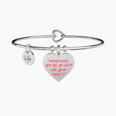 BANGLE CON CIONDOLO WHEREVER YOU GO … CONFUCIO 731695