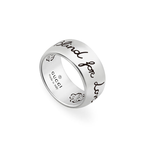 Blind for love ring in shiny aged sterling silver YBC455248001
