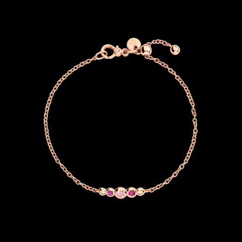 BRACCIALE BOLLICINE ORO ROSA PIETRE COLORATE DBC4004BOLLIZRI9R