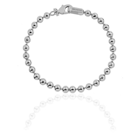 BRACCIALE CATENA A PALLINE ARGENTATO 2485