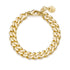 BRACCIALE CATENA GRUMETTA DORATA DIAMANTATA 2366