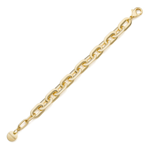 BRACCIALE DORATO CATENA OVALE PIATTA 2379