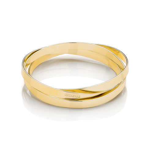 BRACCIALE DORATO RIGIDO A TRE FILI LUX 2418