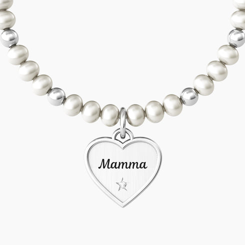 BRACCIALE ELASTICO MAMMA CON PERLE E CIONDOLO 732138