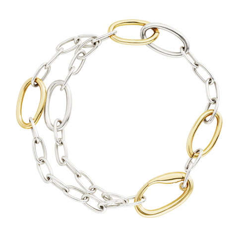 BRACCIALE ESSENTIALS ARGENTO & ARGENTO DORATO DBC5001ESSEN00YAG
