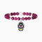 BRACCIALE IN AGATA FUCSIA CON TESCHIO 732105