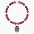 BRACCIALE IN AGATA FUCSIA CON TESCHIO 732105