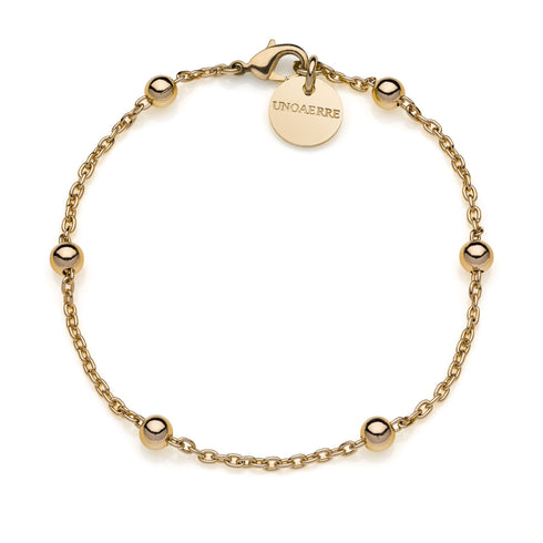 BRACCIALE IN BRONZO DORATO CON SFERE 1220