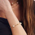 BRACCIALE IN BRONZO DORATO E PERLE NATURALI 2064