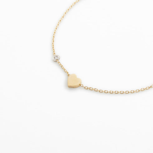 BRACCIALE IN ORO CON CUORE E DIAMANTI 4000