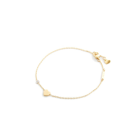 BRACCIALE IN ORO CON CUORE E DIAMANTI 4000