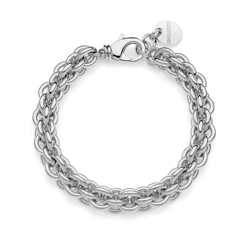 BRACCIALE MULTIFILO IN CATENA ROLÒ ARGENTATA 2361