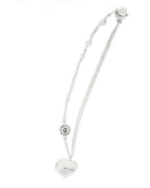 BRACCIALE PENDENTE CUORE 11.5 CM AR PASQ. BRUNI BRACC CUORE ARG