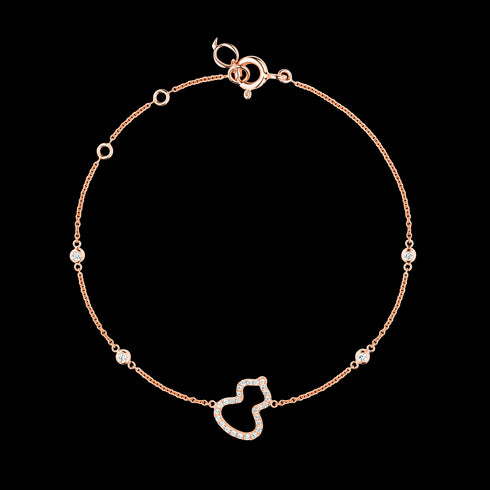 BRACCIALE PETITE WULU IN ORO ROSA 18 CARATI CON DIAMANTI WUBPT16RGDI