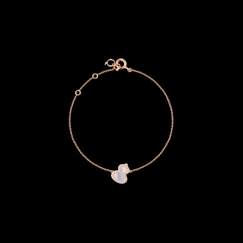 BRACCIALE PETITE WULU IN ORO ROSA CON DIAMANTI E MADREPERLA WU-BR0002B-RGDMOP