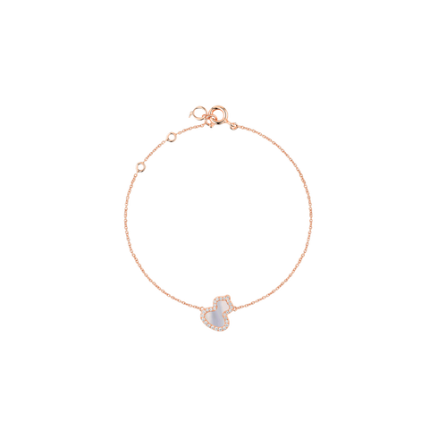 BRACCIALE PETITE WULU IN ORO ROSA CON DIAMANTI E MADREPERLA WU-BR0002B-RGDMOP
