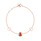 BRACCIALE PETITE WULU IN ORO ROSSO 18 CARATI CON DIAMANTI E AGATA ROSSA WUBPT1BRGRA