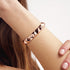 BRACCIALE RIGIDO DORATO ROSA PIRAMIDI 2000