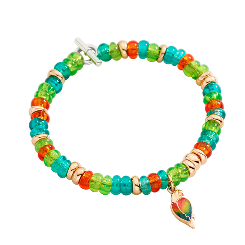 BRACCIALE RONDELLE ARGENTO DORATO & PLASTICA RICICLATA DBC5003RONDEVERAG
