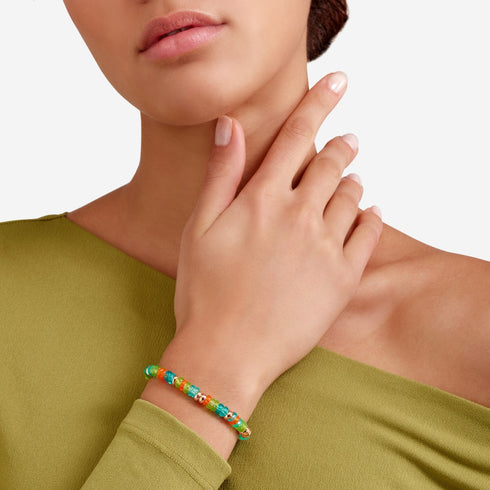 BRACCIALE RONDELLE ARGENTO DORATO & PLASTICA RICICLATA DBC5003RONDEVERAG