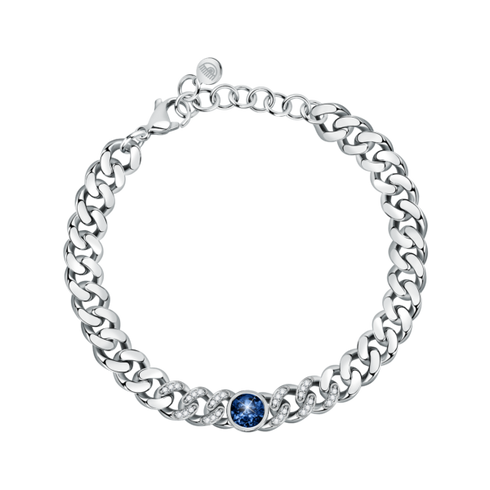BRACCIALE SMALL CHAIN BLUE STONES AND WHITE CRYSTALS J19AUW23