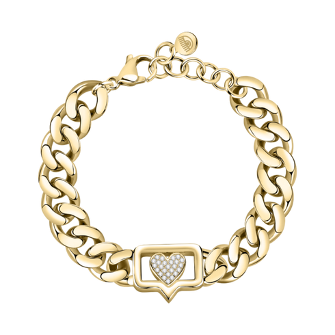 BRACCIALE STANDARD CHAIN EYELIGHT TAG WHITE CRYSTALS J19AUW10