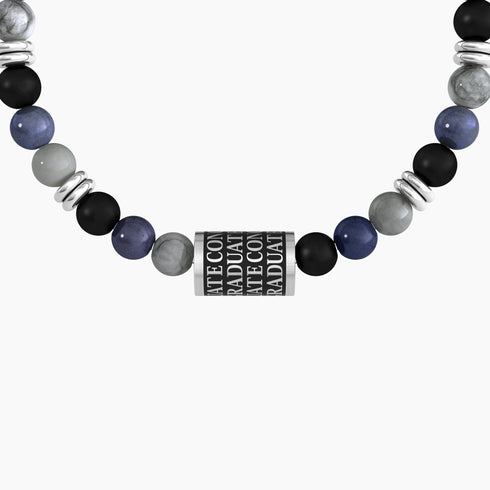 BRACCIALE UOMO CON CHARM E PIETRE COLORATE 732189