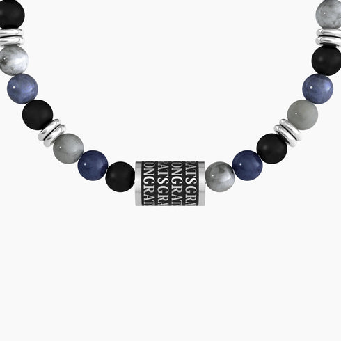 BRACCIALE UOMO CON CHARM E PIETRE COLORATE 732189