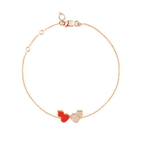 BRACCIALE WULU IN ORO ROSA 18 CARATI CON DIAMANTI E HYCERAM® WEB40ANRGRH