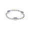 Bracelet in sterling silver and blue enamel with Interlocking G details YBA753442002