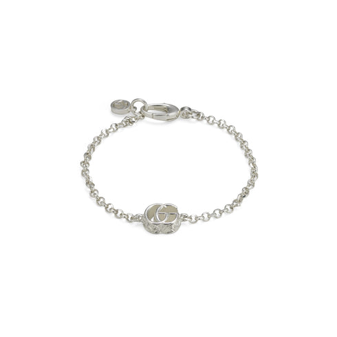 Bracelet in sterling silver with Double G charm YBA770756001