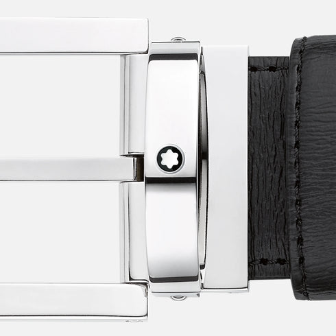 CINTURA IN PELLE NERA 35 MM 114435