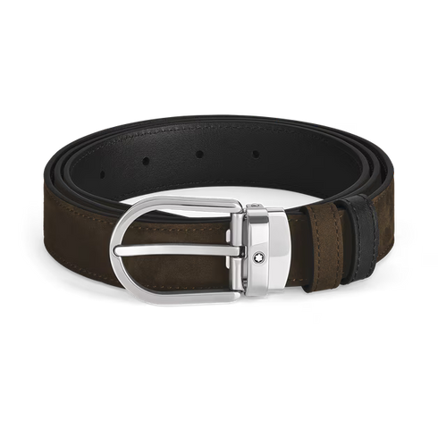 CINTURA REVERSIBILE HORSESHOE 30 MM IN SUEDE 220977