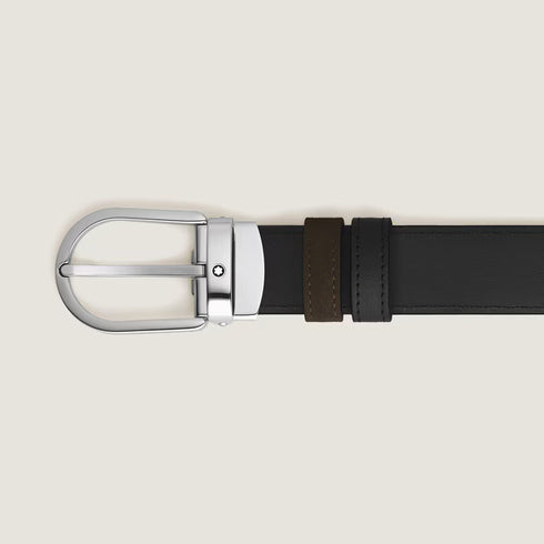 CINTURA REVERSIBILE HORSESHOE 30 MM IN SUEDE 220977